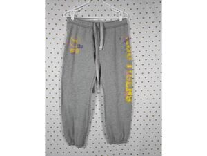 Victorias Secret PINK LSU TIGERS Grey Joggers vintage Capri Sweats SMALL